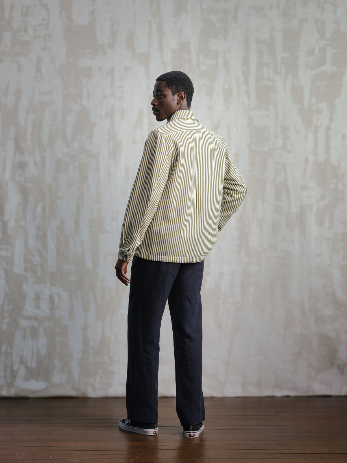 Navy Linen Easy Pants