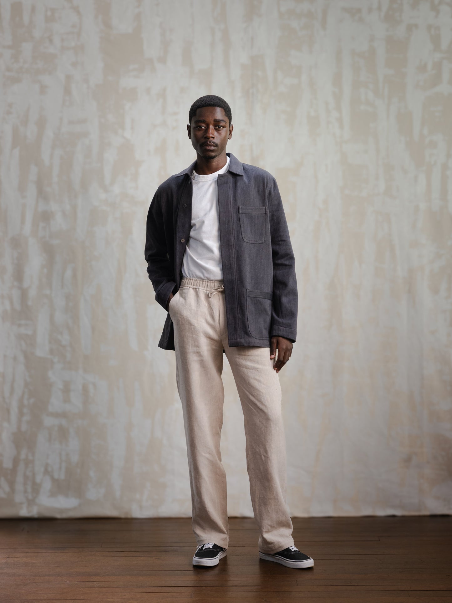 Charcoal Modified Khadi Field Jacket