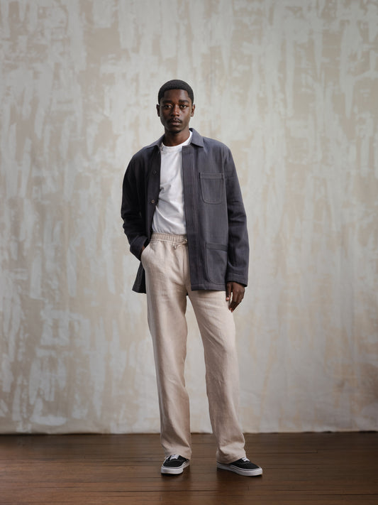 Charcoal Modified Khadi Field Jacket