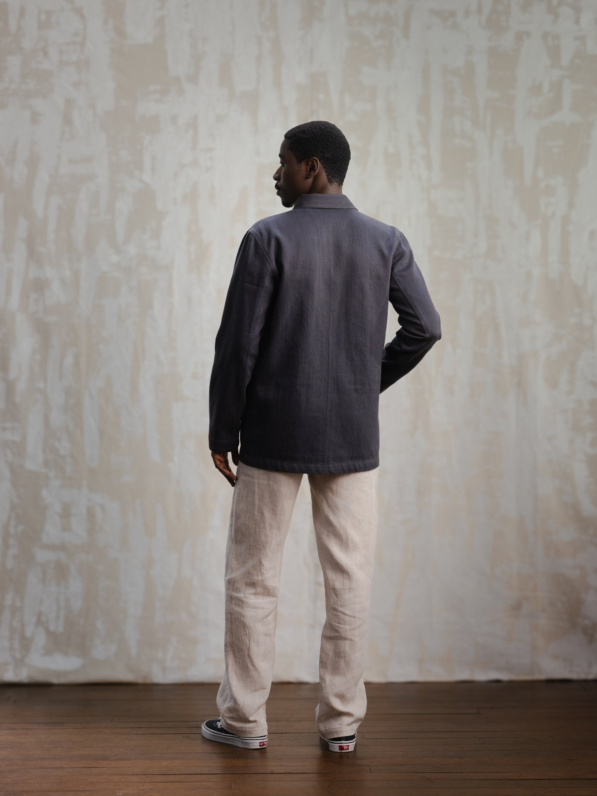 Charcoal Modified Khadi Field Jacket