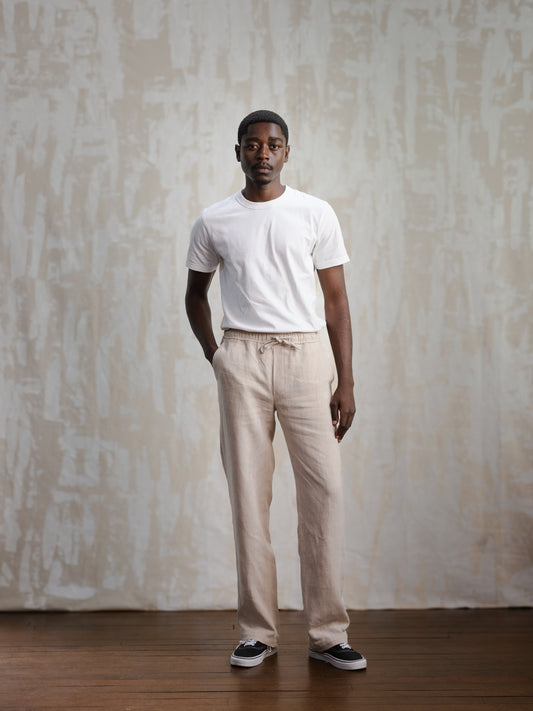 Sand Linen Easy Pants