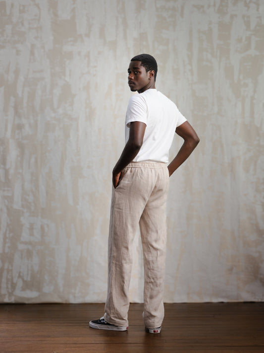 Sand Linen Easy Pants
