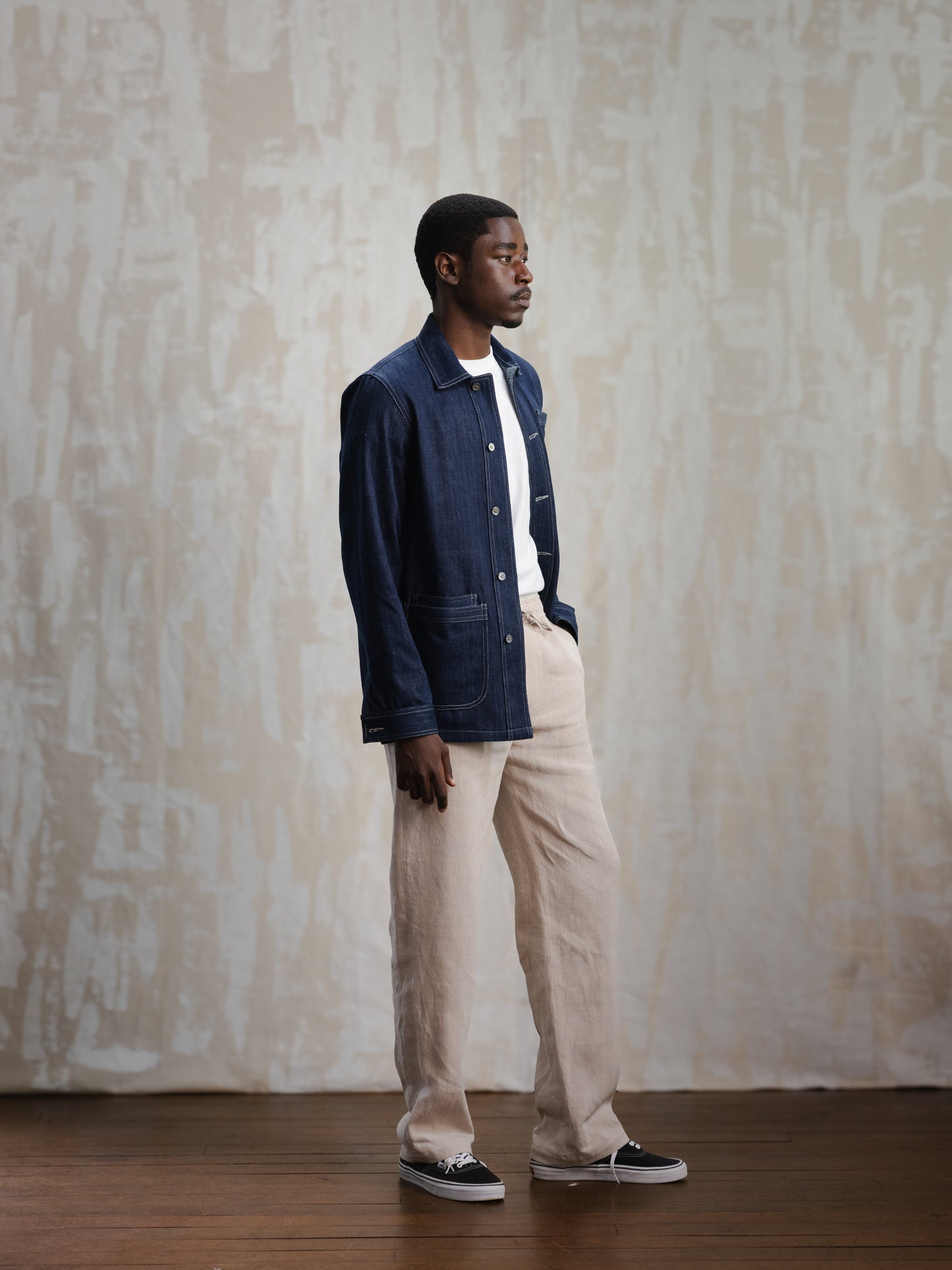 Indigo Khadi Chore Jacket
