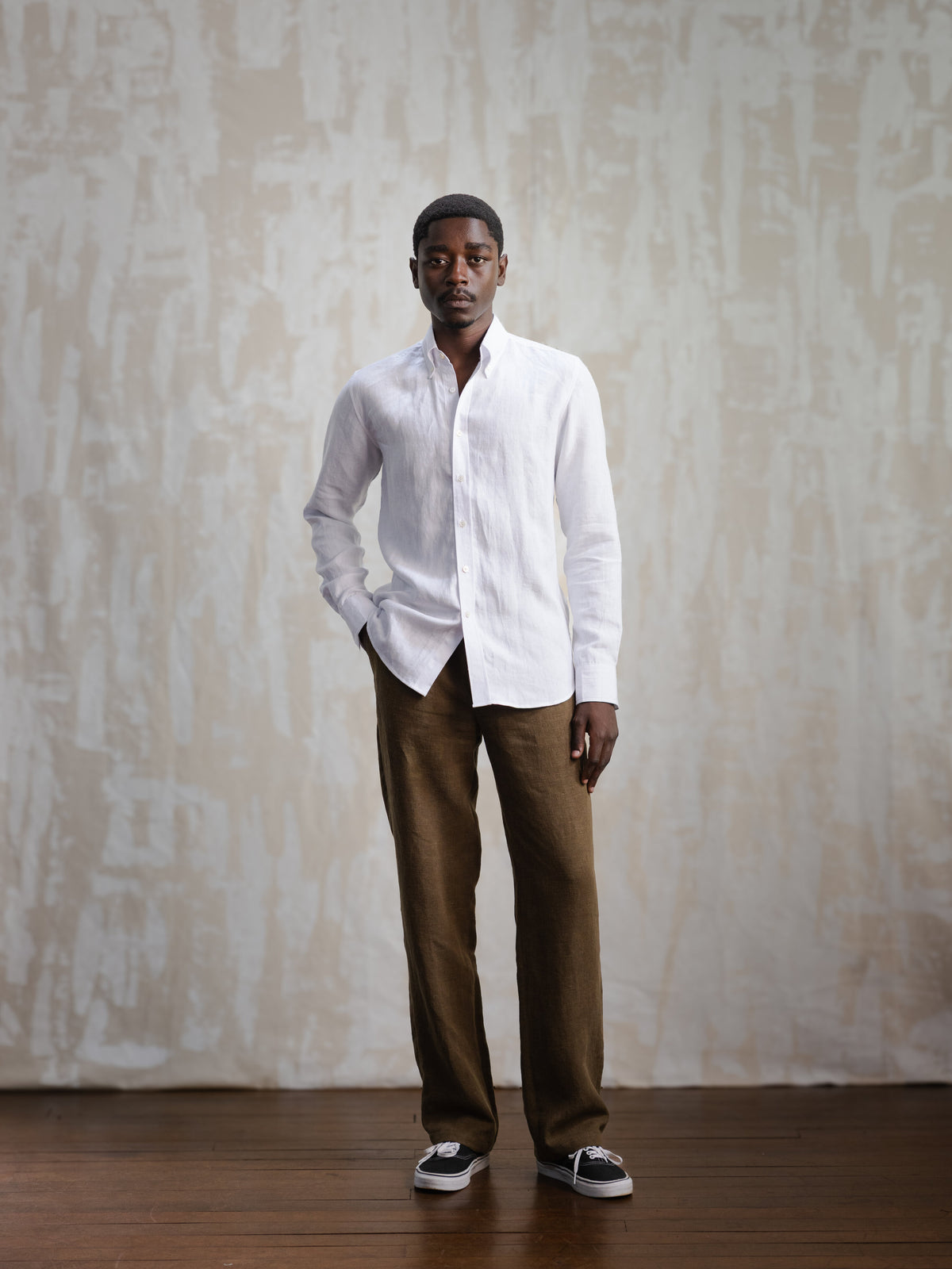 White Button Down Linen Shirt