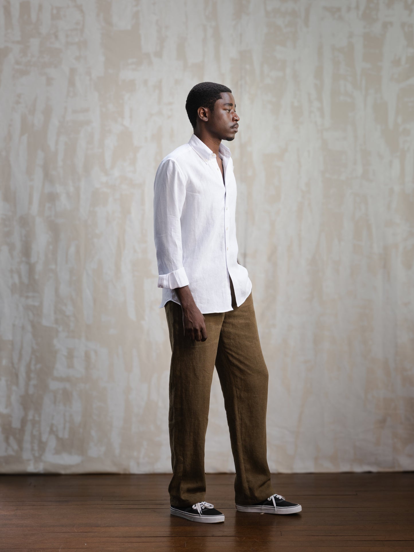 White Button Down Linen Shirt