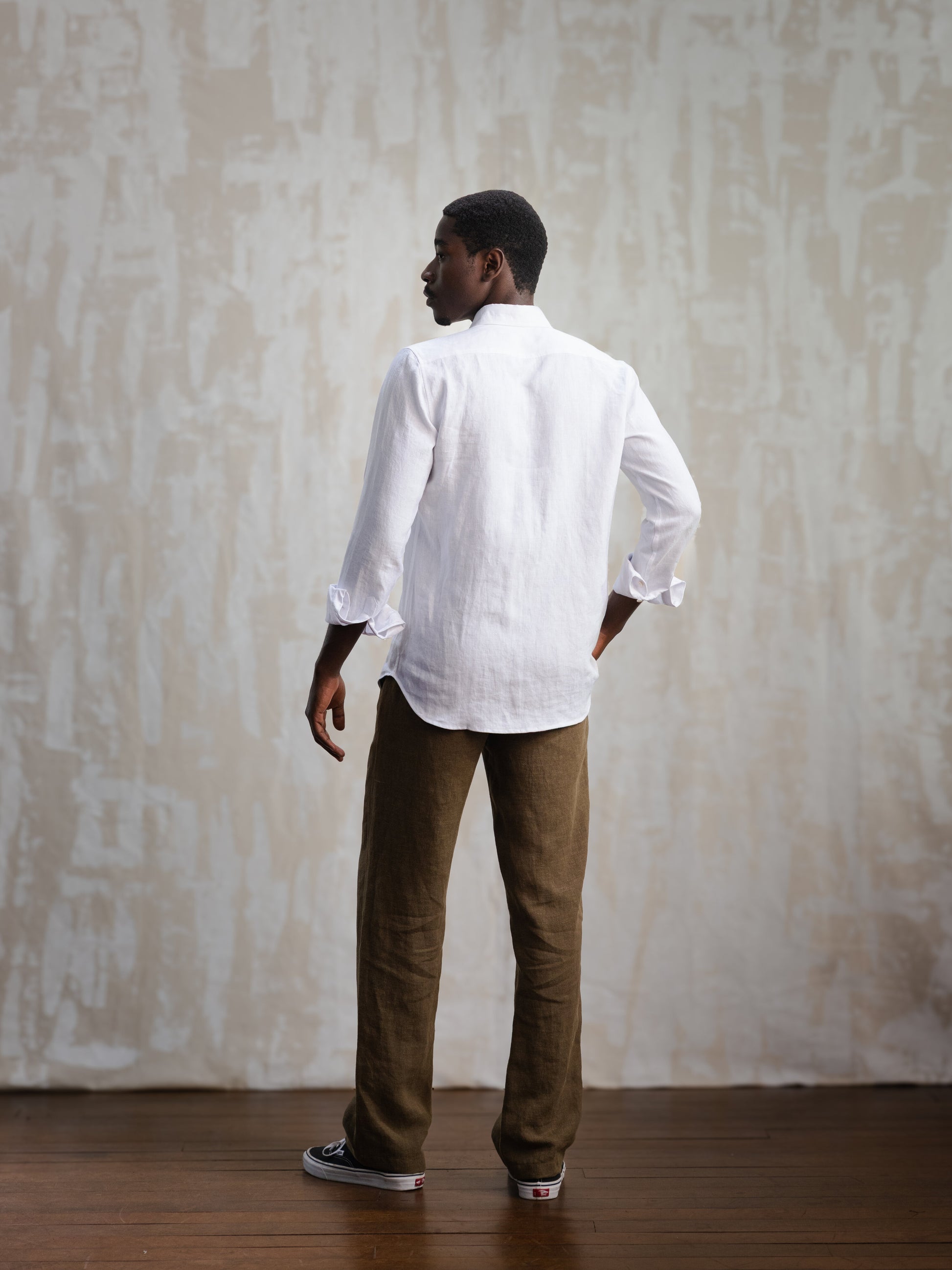 White Button Down Linen Shirt