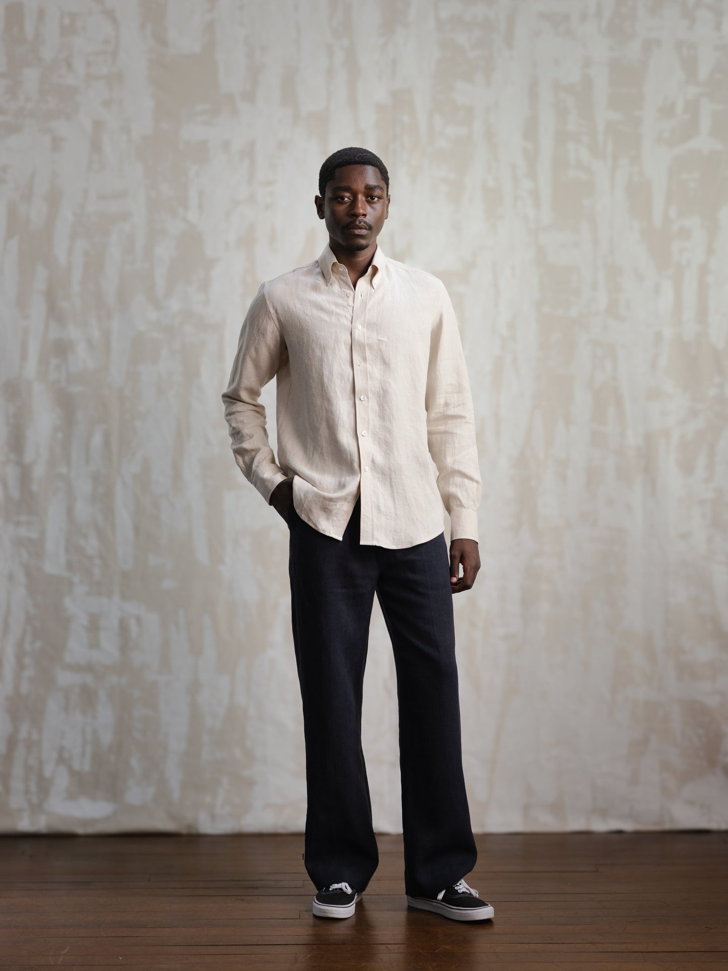 Sand Button Down Linen Shirt