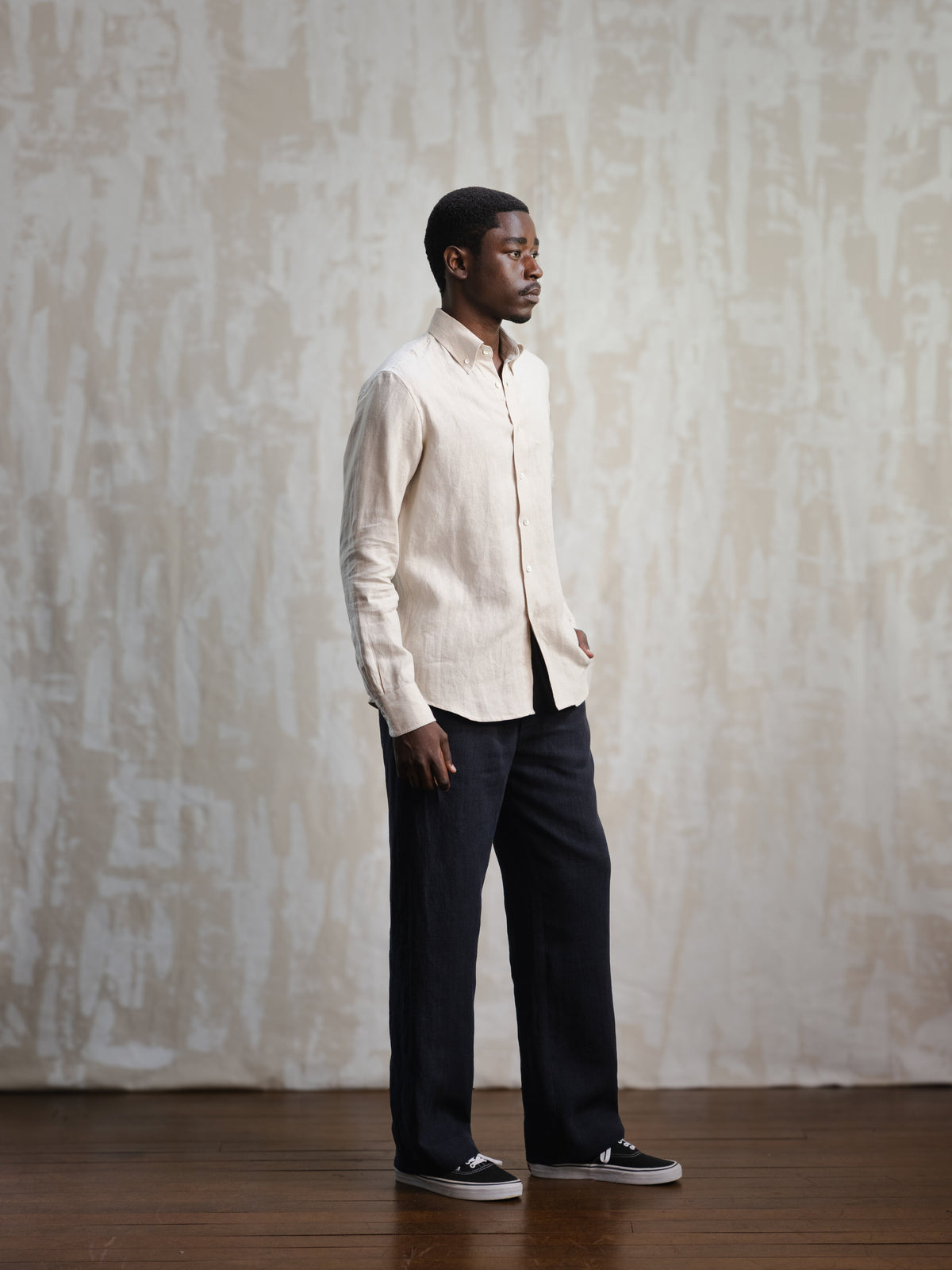 Sand Button Down Linen Shirt