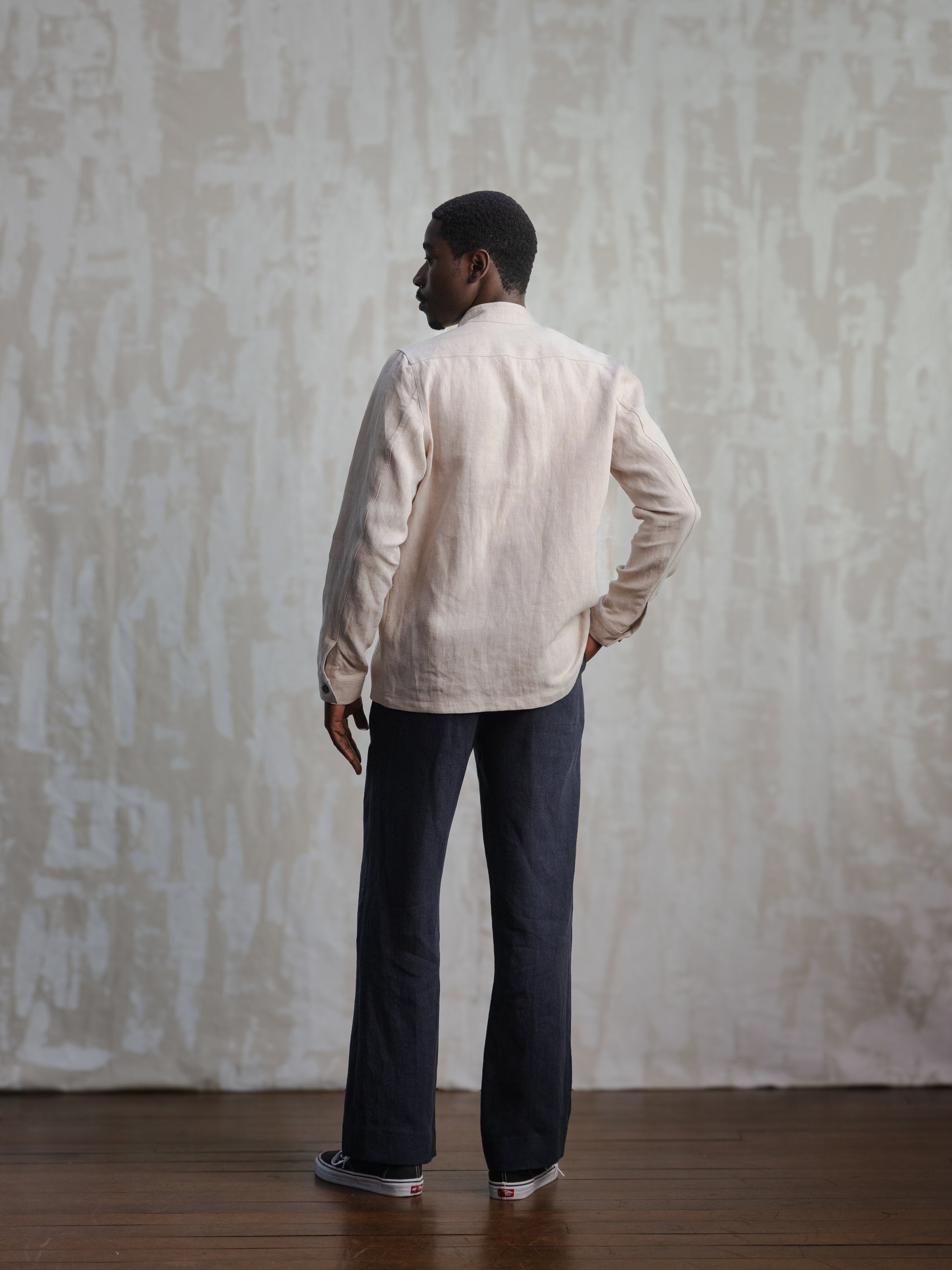 Sand Linen Nehru Chore Jacket