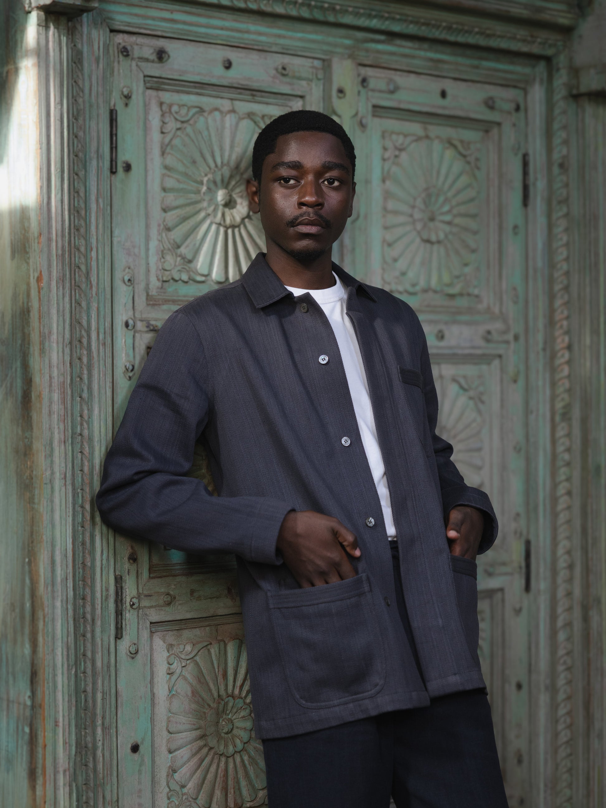 Charcoal Modified Khadi Field Jacket