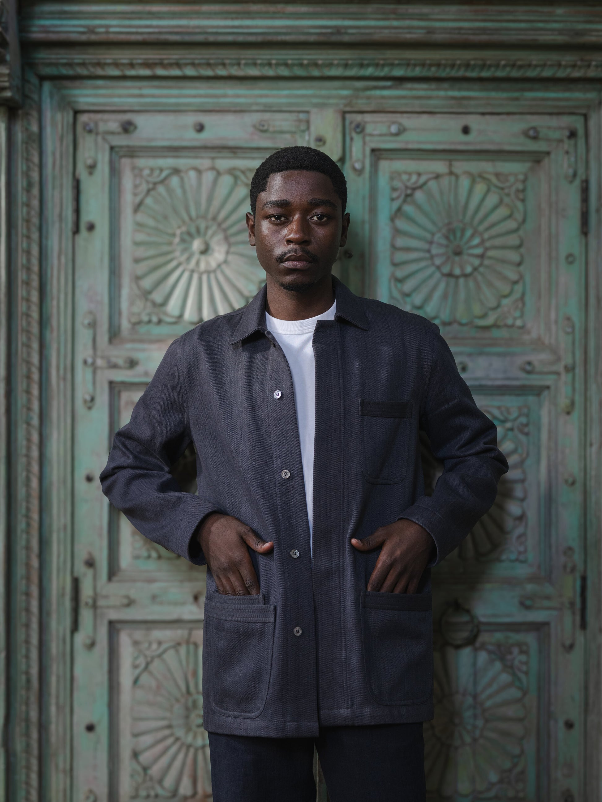 Charcoal Modified Khadi Field Jacket