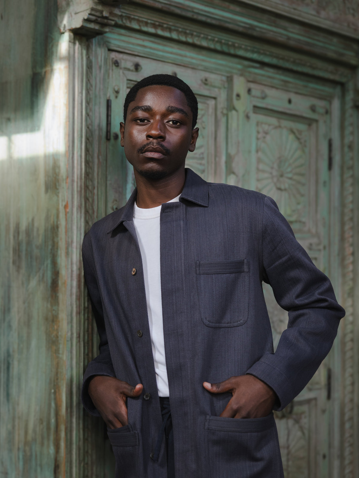 Charcoal Modified Khadi Field Jacket