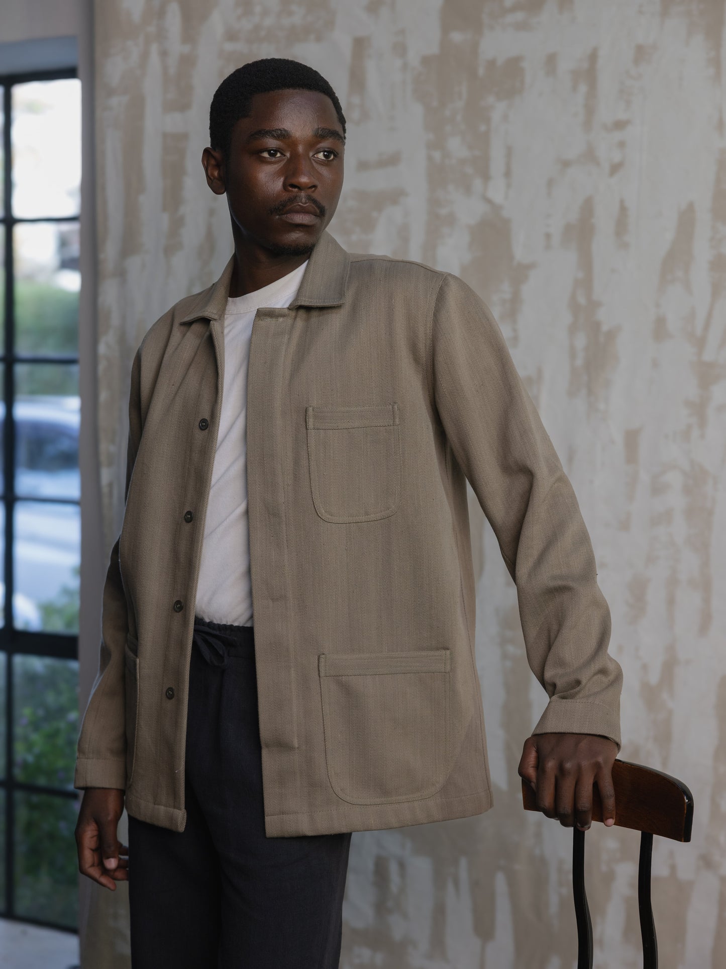 Olive Modified Khadi Field Jacket