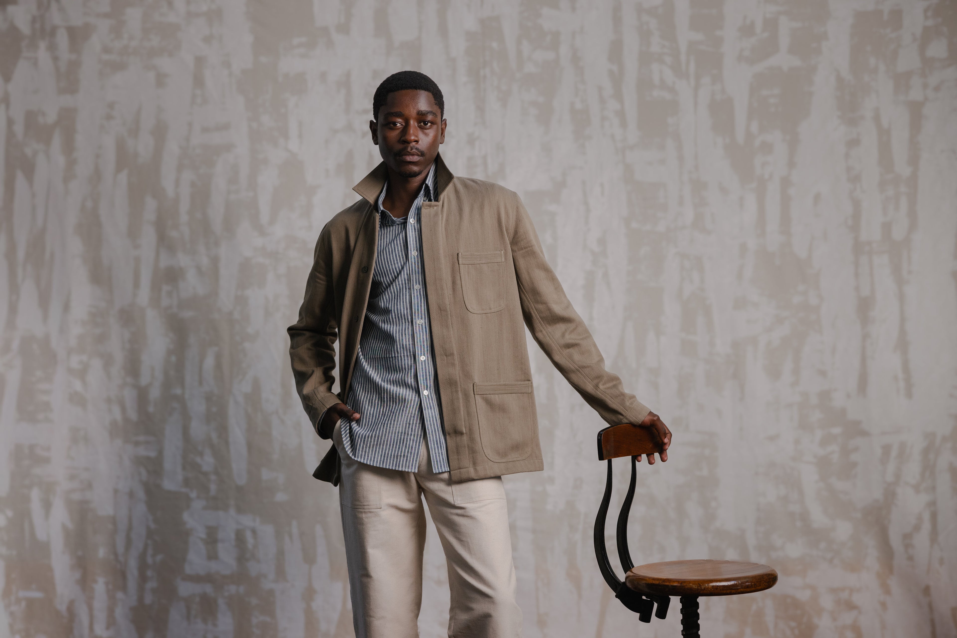 Olive Modified Khadi Field Jacket